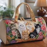 Kittens Among Flowers Travel Bag