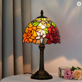 Autumn Roses Vintage Lamp