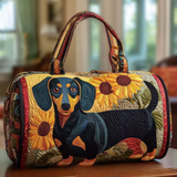 Dachshund with Sunflowers Travel Bag