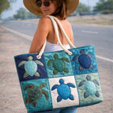 Blue turtle Beach bag