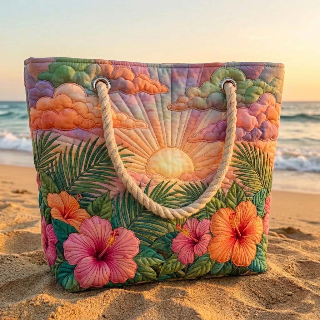 Tropical Sunrise Beach Bag