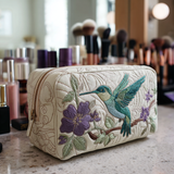 Hummingbird Bloom Makeup Bag