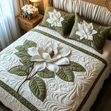 White Magnolia Bedding Set